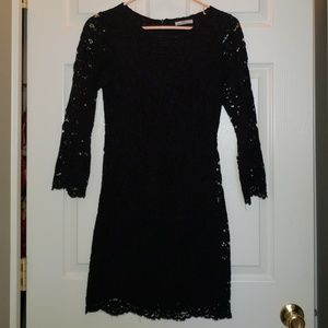 Zara Black Lace Long Sleeve Dress